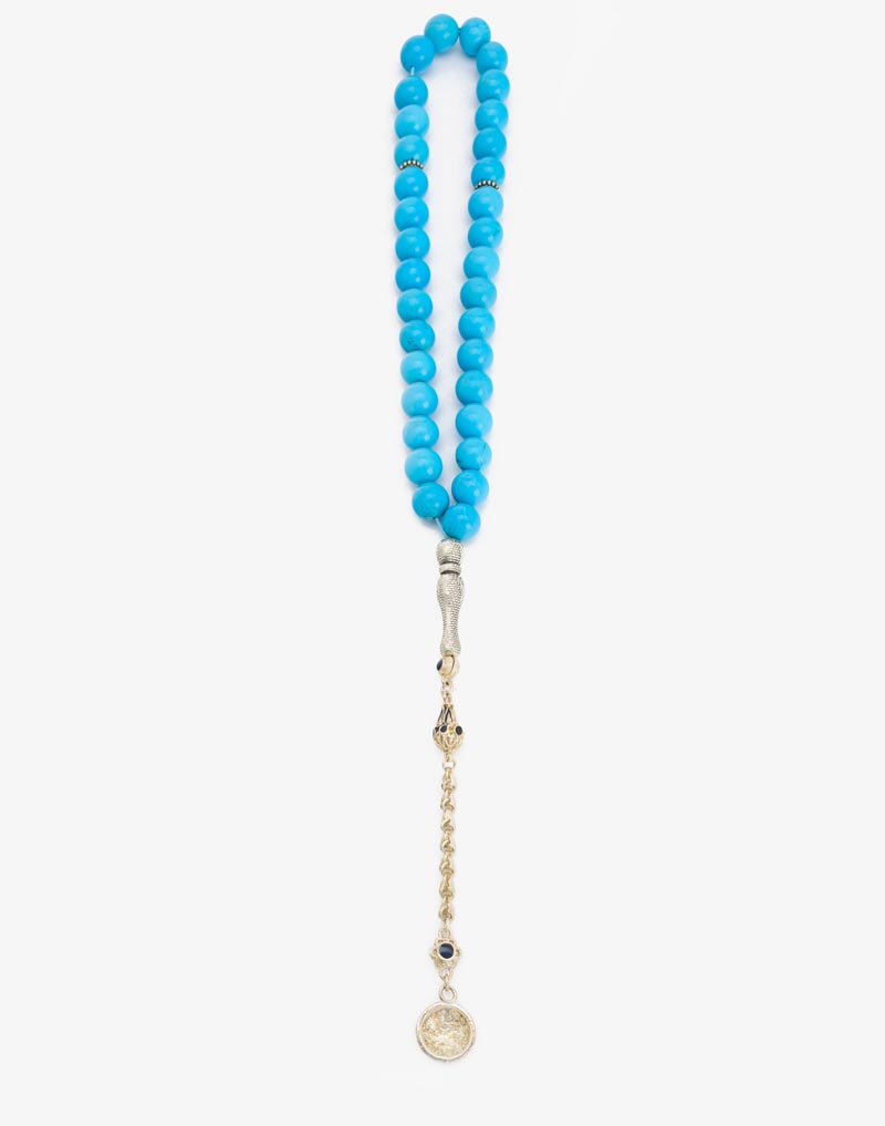 23849 rosary turquoise stone
