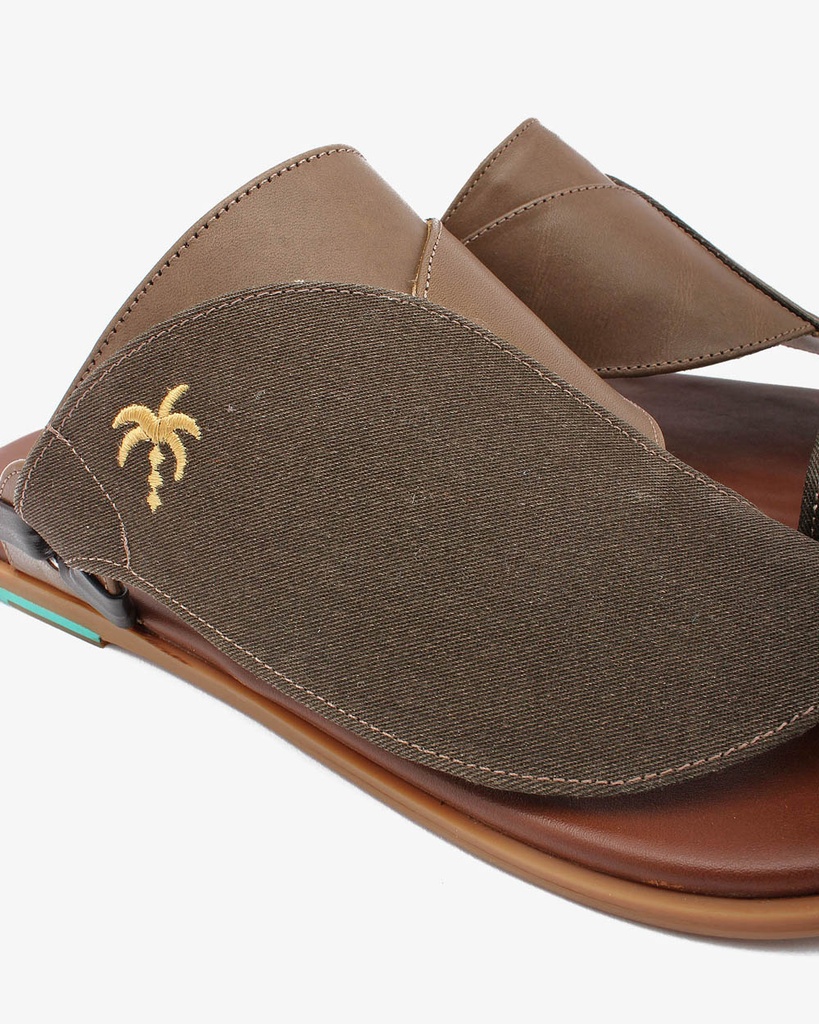 نعال شرقي زبيري  من الجلد الطبيعي وخامة الجيينز