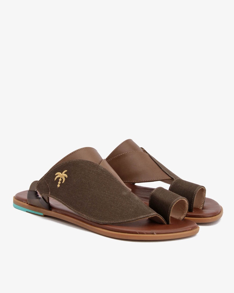 نعال شرقي زبيري  من الجلد الطبيعي وخامة الجيينز