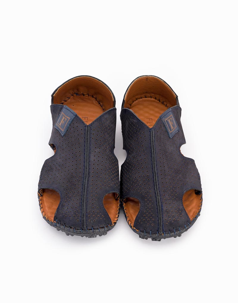 casual leather sandal blue 350L