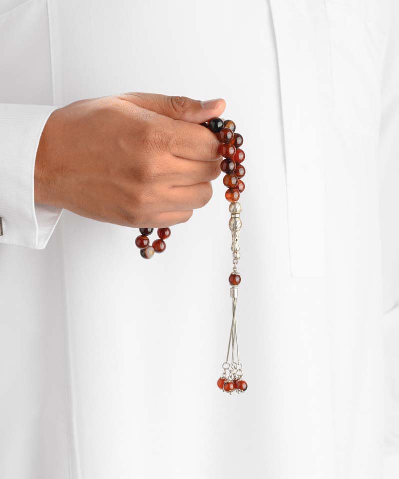 ROSARY AGATE STONE 27813ROSBN