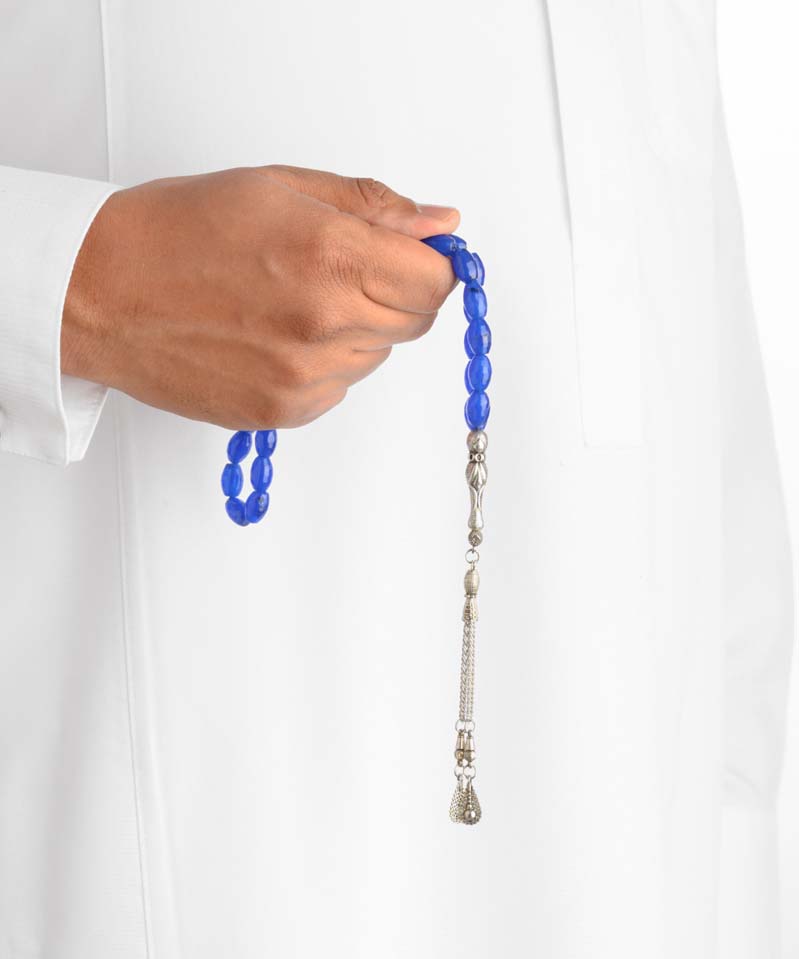 Diamond Stone Rosary 29251ROSBL