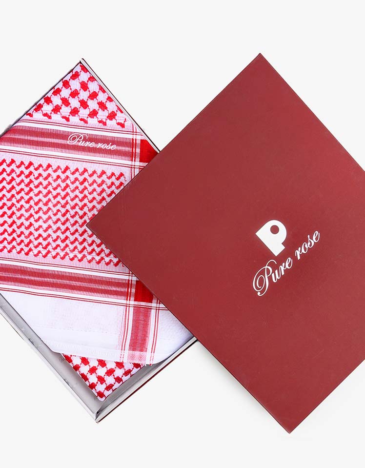 PR01R Pure rose Shemagh red