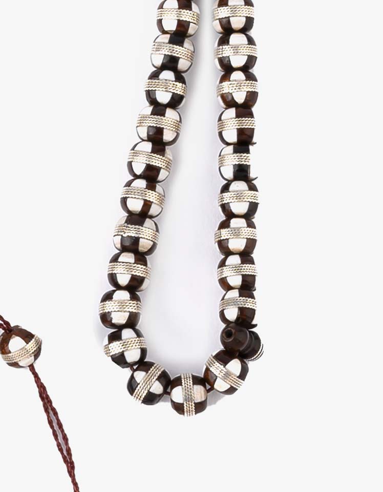 Cook rosary silver and ivory 30401ROSBN