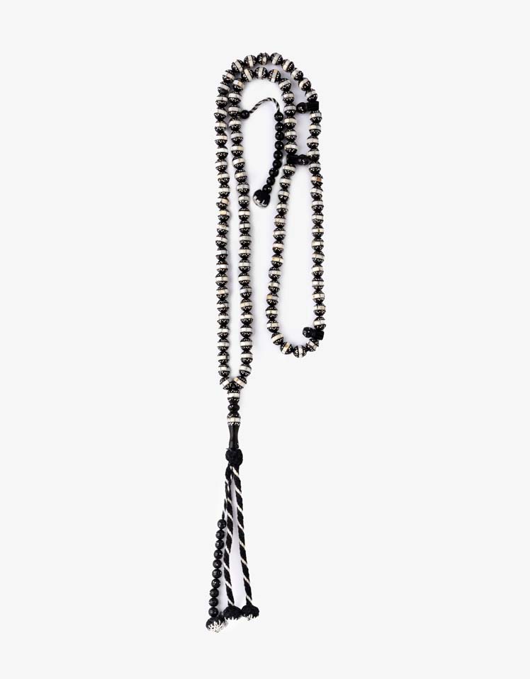 Yussor rosary silver and ivory 29611ROSBK