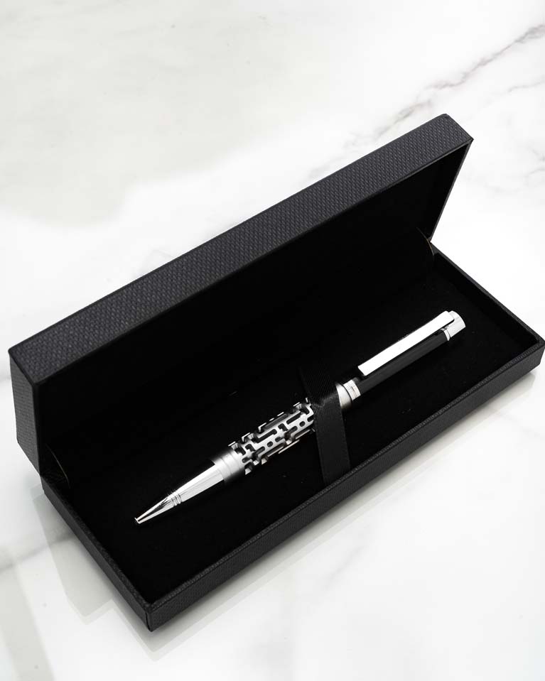 Men pen black & silver PEN100BK