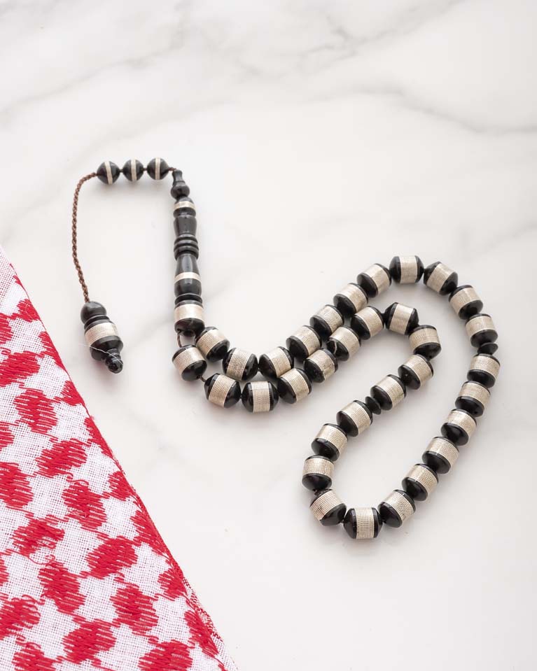 Thyme silver rosary 23821ROSBK