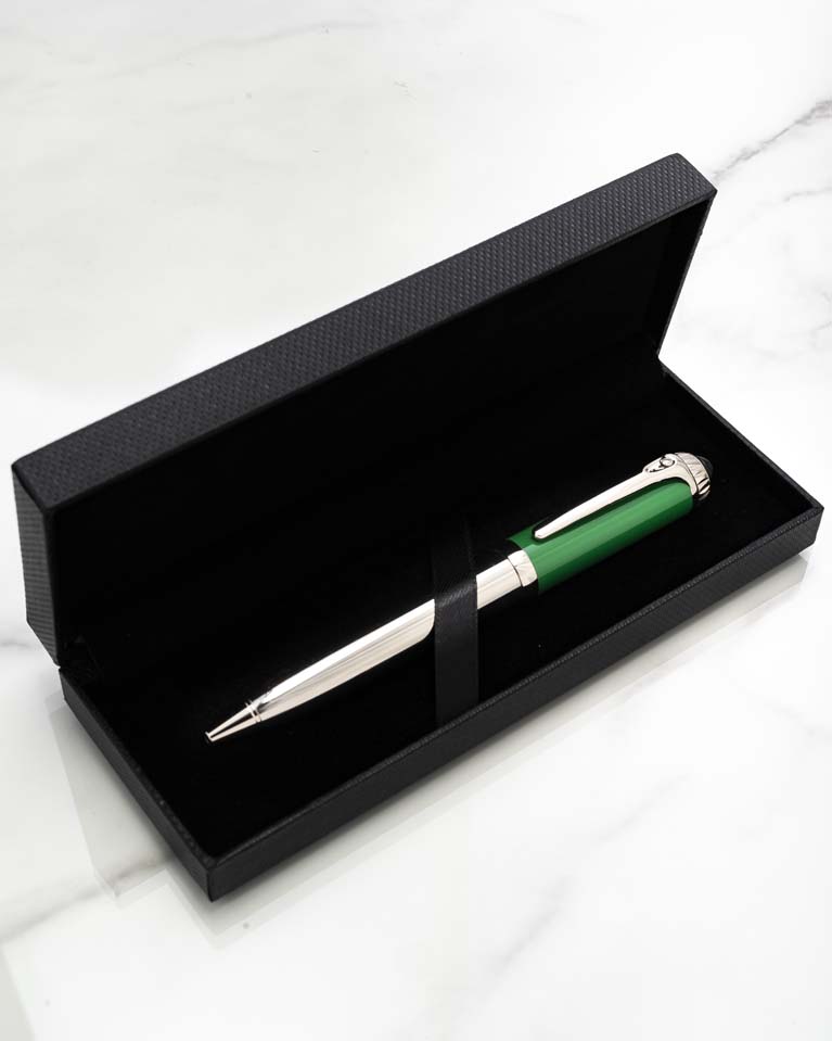 Men pen green & silver PEN590GN