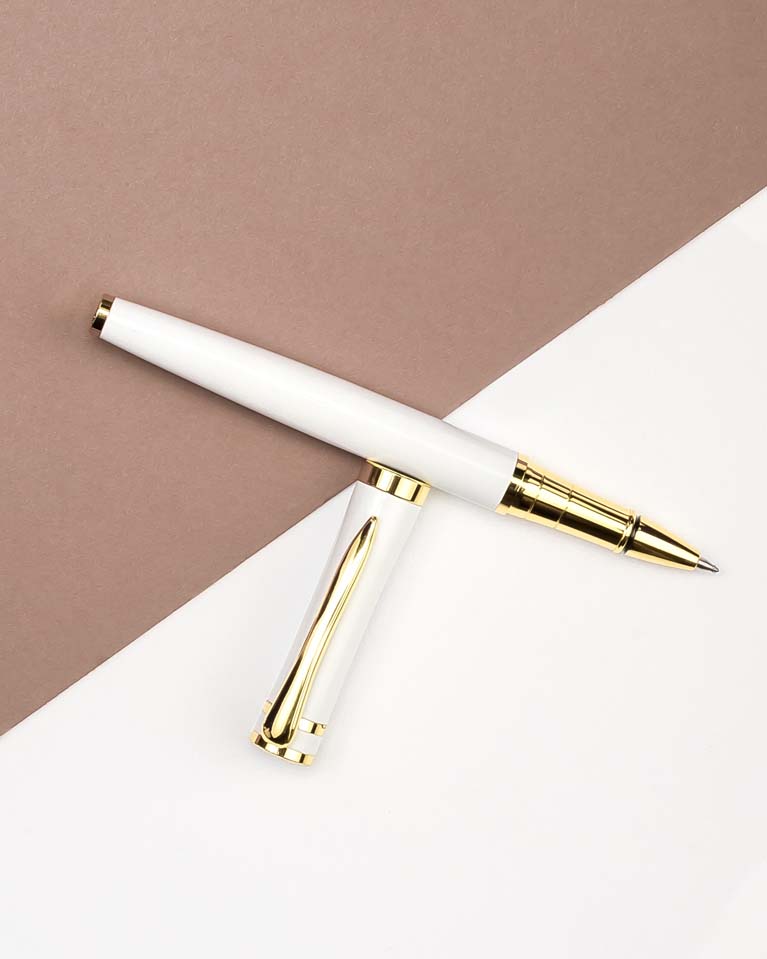 Men pen white & gold PEN802WT