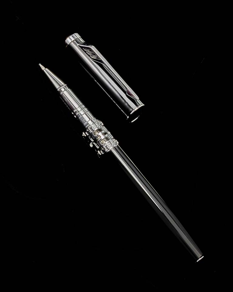 Men pen black & silver PEN807BK