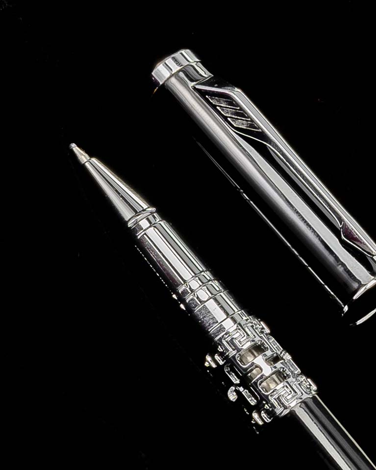 Men pen black & silver PEN807BK
