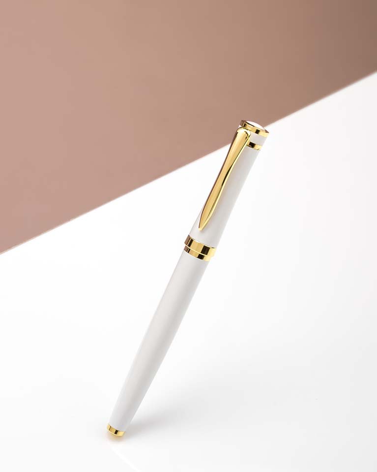Men pen white & gold PEN802WT