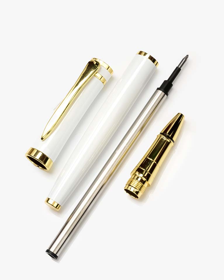 Men pen white & gold PEN802WT
