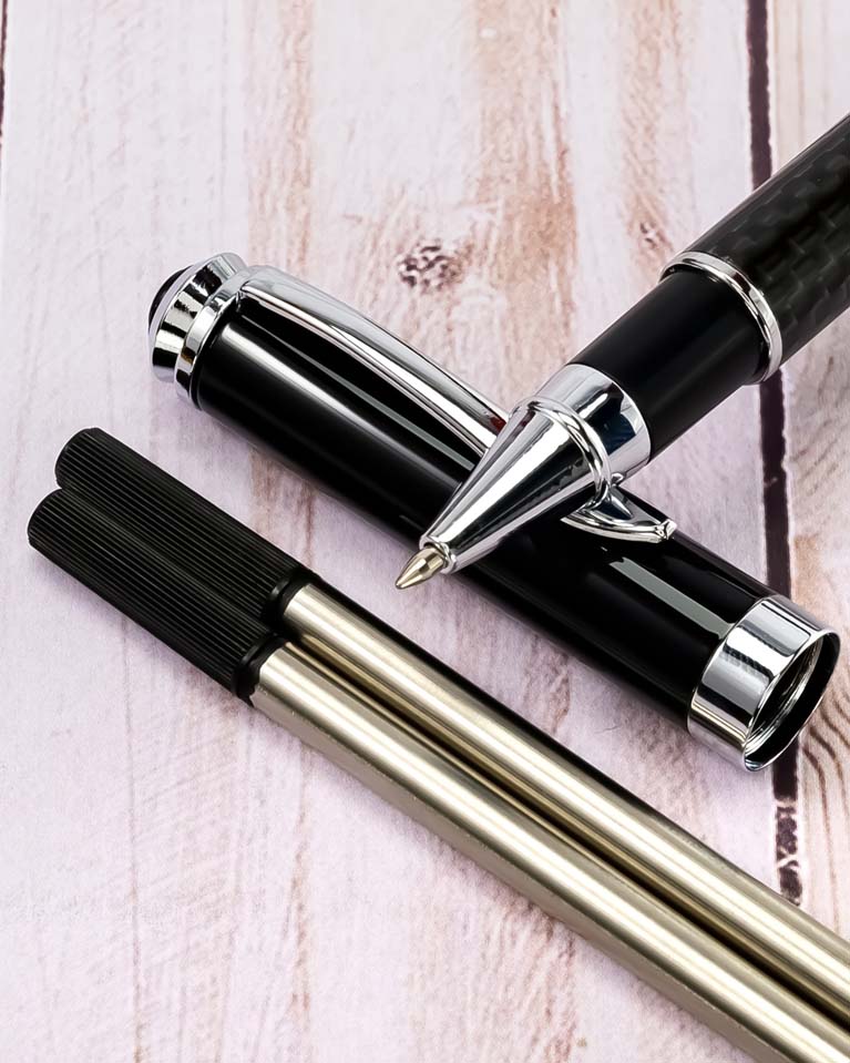 Men pen black & silver PEN808BK