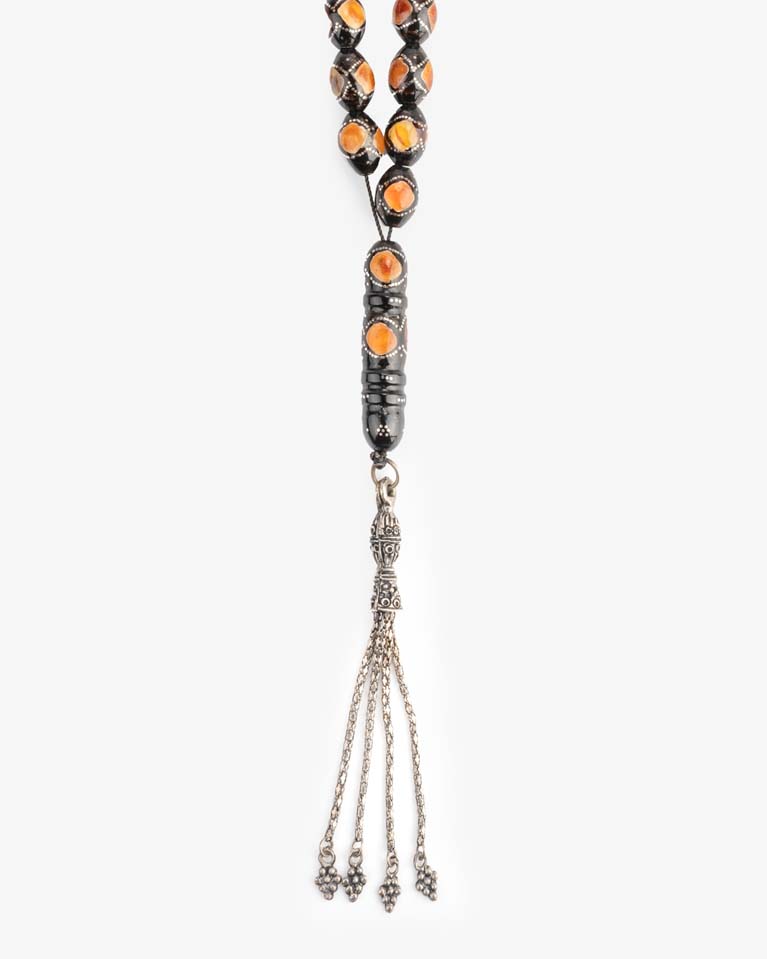 Yussor rosary silver 29823ROSMC