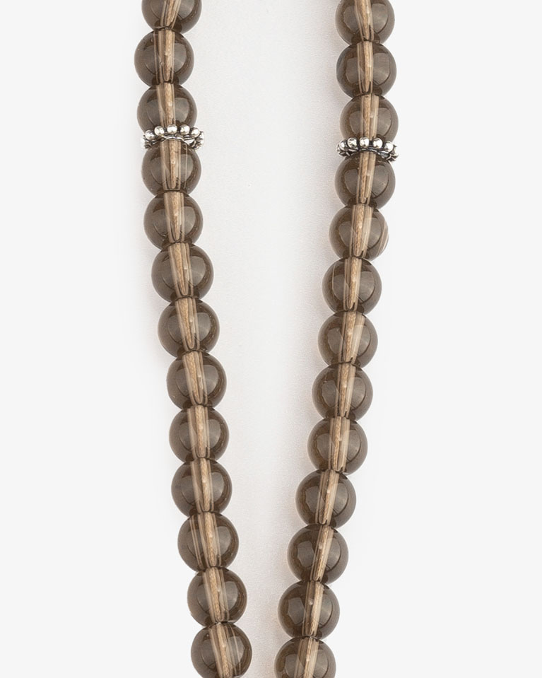 سبحة فضة كوارتز دخاني