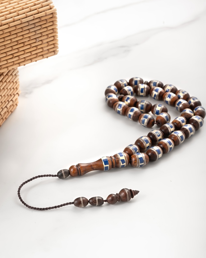 COOK WOOD SILVER ROSARY 29502ROSBN