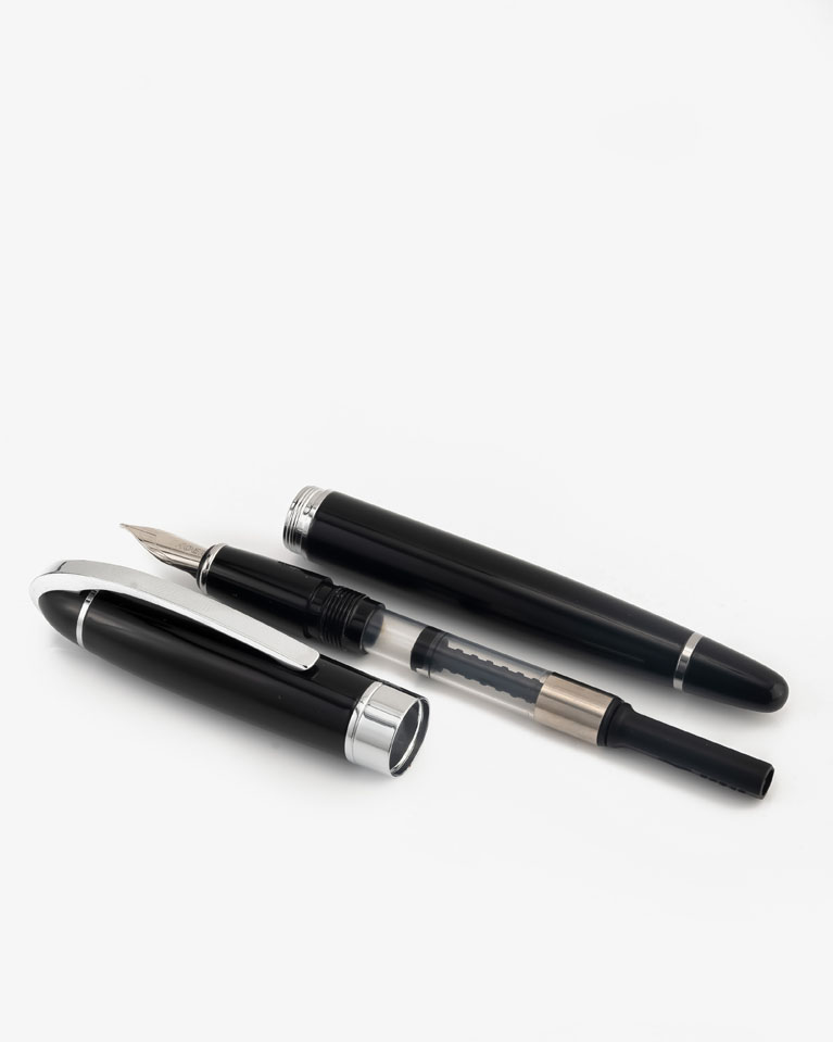 Men pen black & silver PEN838BK