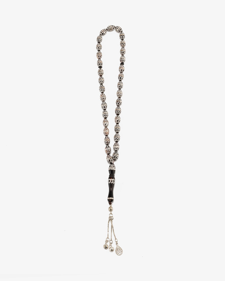 COOK WOOD SILVER ROSARY ROS425BN