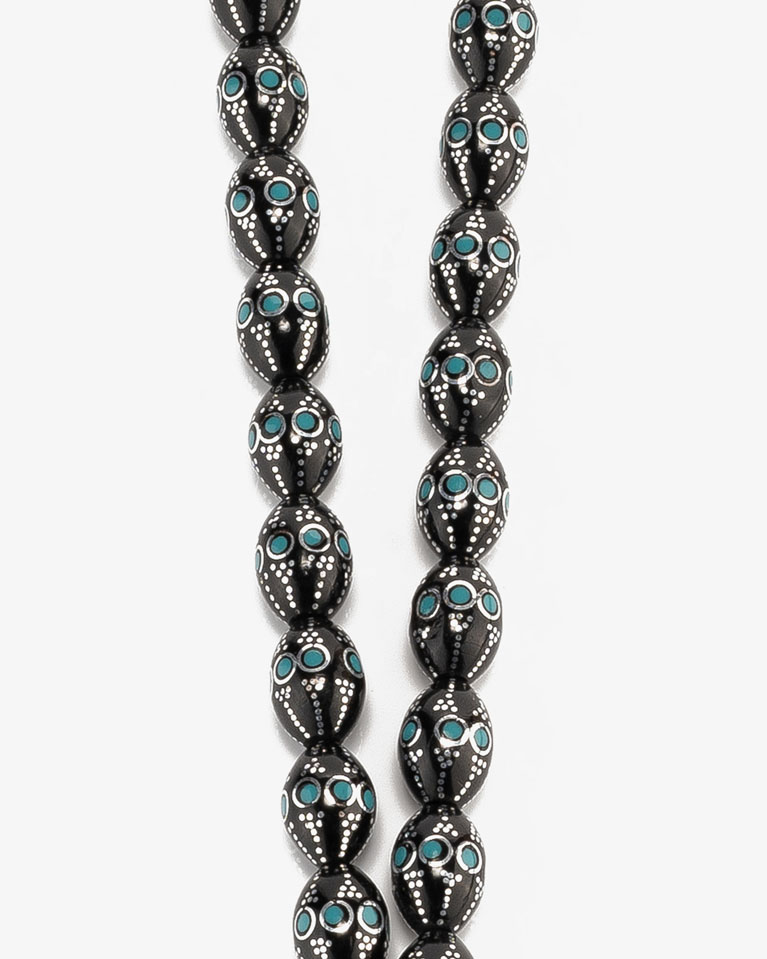 COOK WOOD SILVER ROSARY ROS427BK