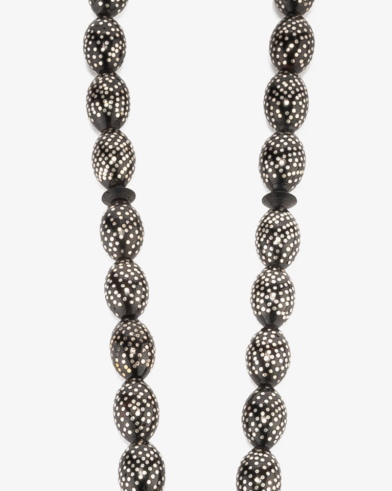 COOK WOOD SILVER ROSARY ROS428BK