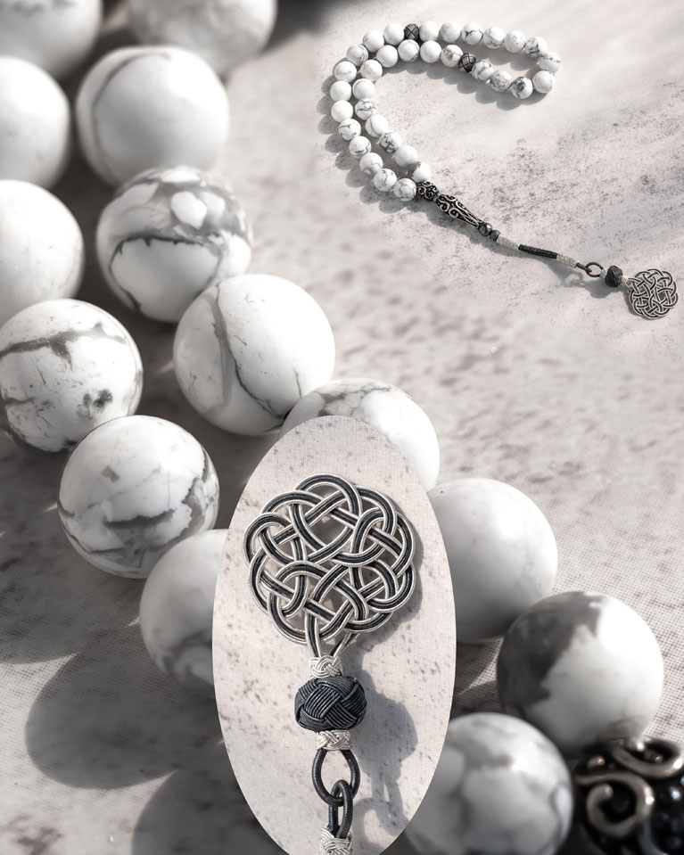 Howlite Stone Rosary ROS300WT