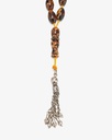 AMBER ROSARY SILVER ROS439BN