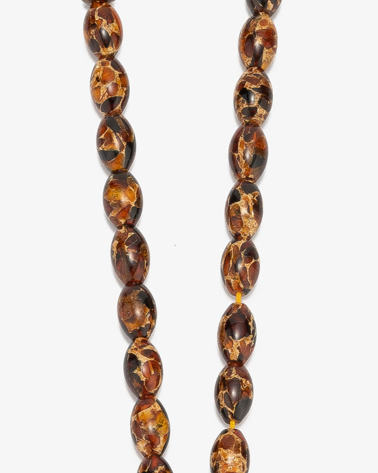 AMBER ROSARY SILVER ROS439BN