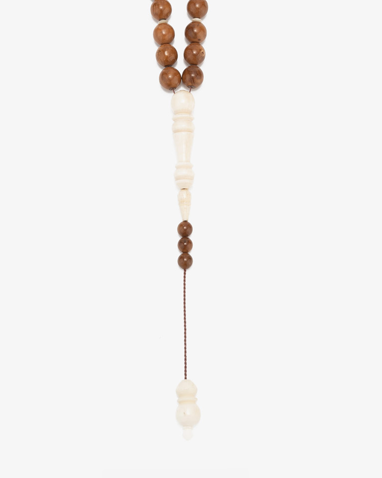 COOK WOOD BONE ROSARY ROS446BN
