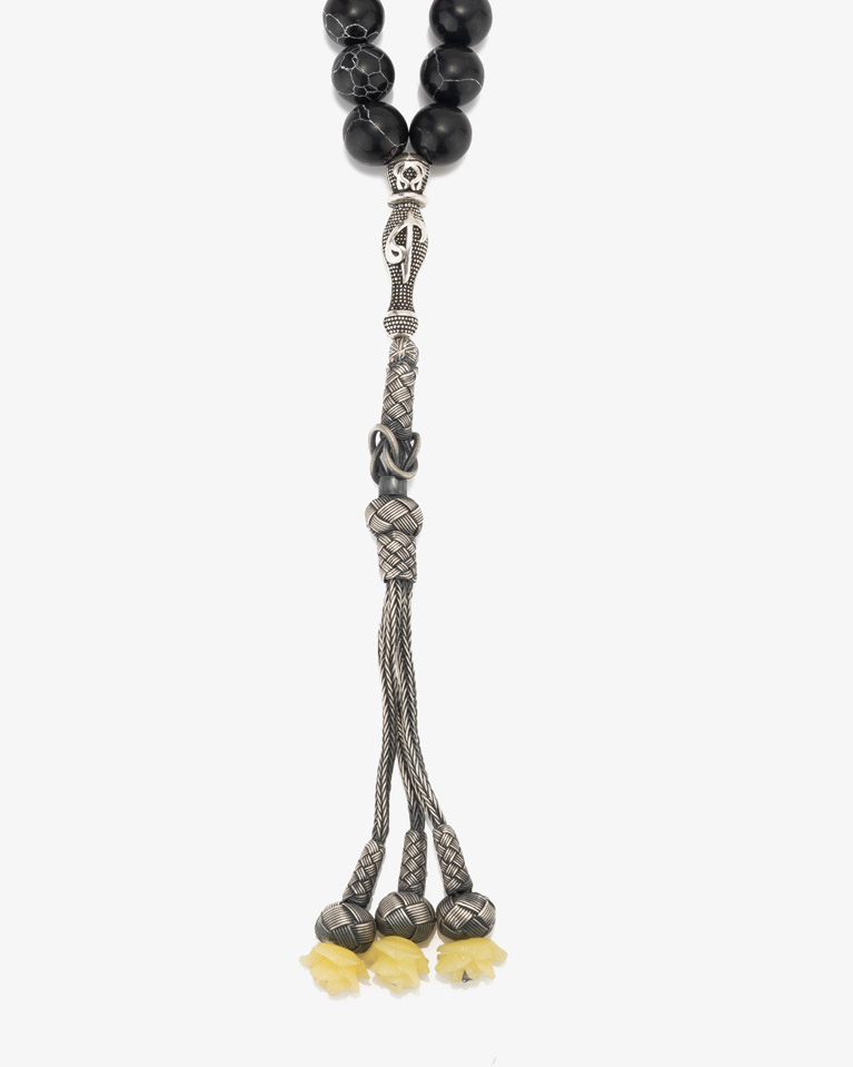 Howlite Stone Rosary ROS332BK