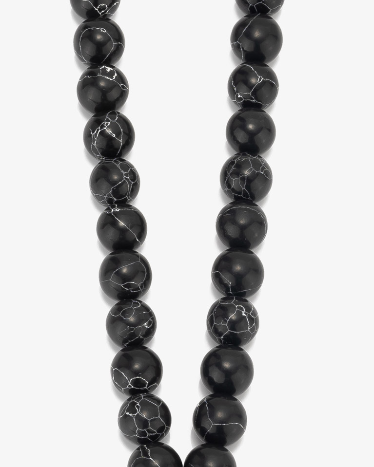 Howlite Stone Rosary ROS332BK