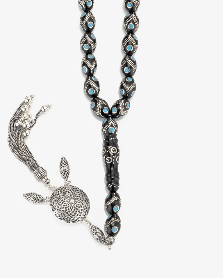 Yussor rosary silver ROS456BK