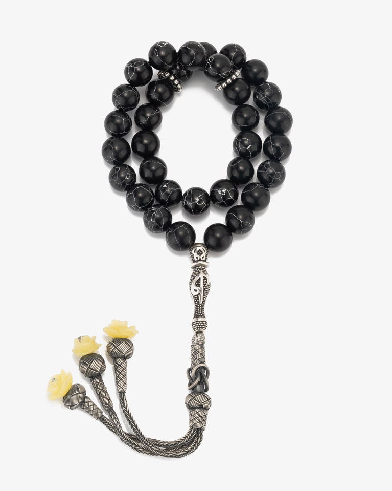 Howlite Stone Rosary ROS332BK