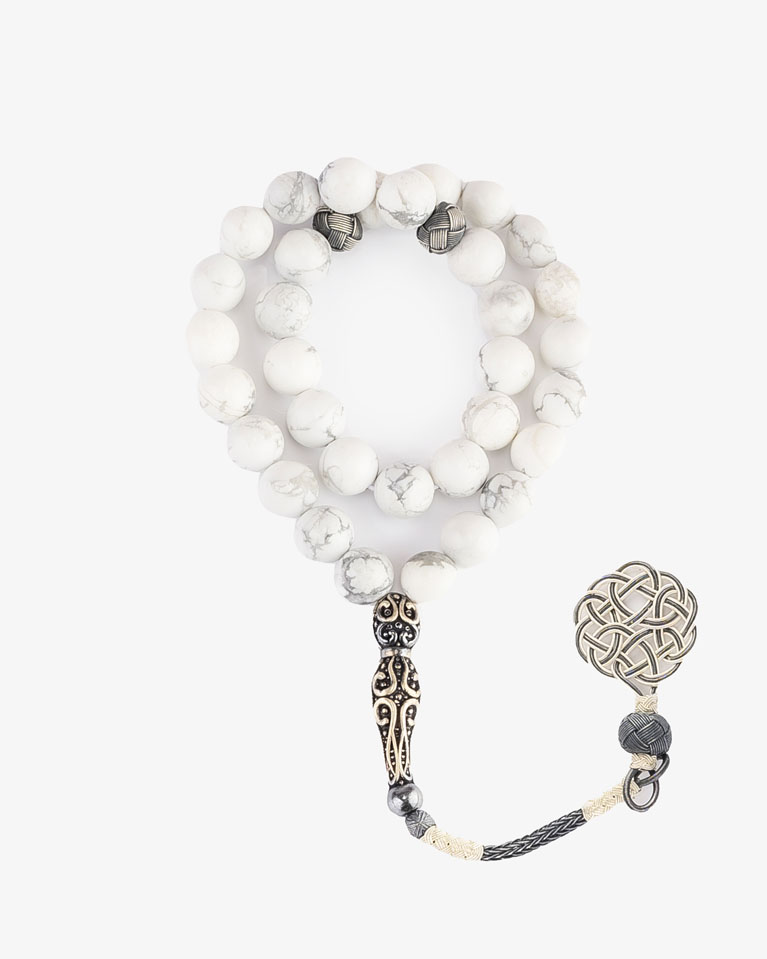 Howlite Stone Rosary ROS300WT