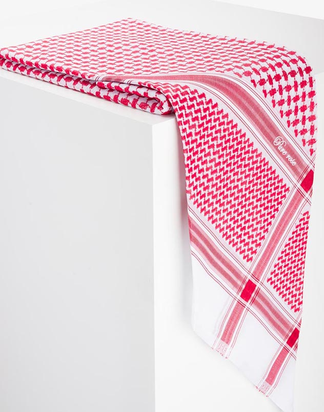 PR01R Pure rose Shemagh red