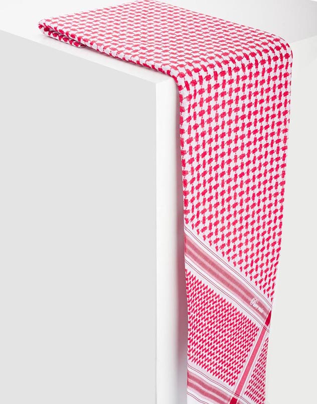 PR01R Pure rose Shemagh red