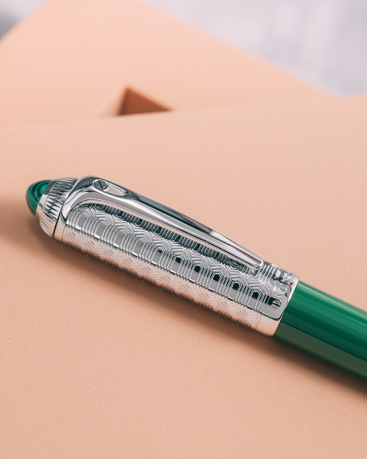 DAHNAG pen green & silver PEN906GN