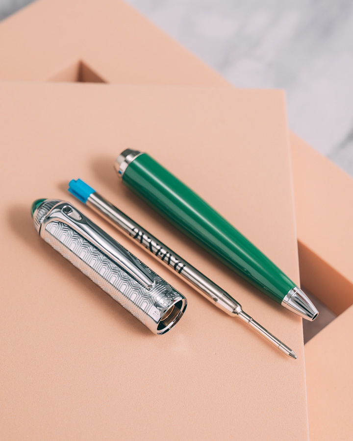 DAHNAG pen green & silver PEN906GN