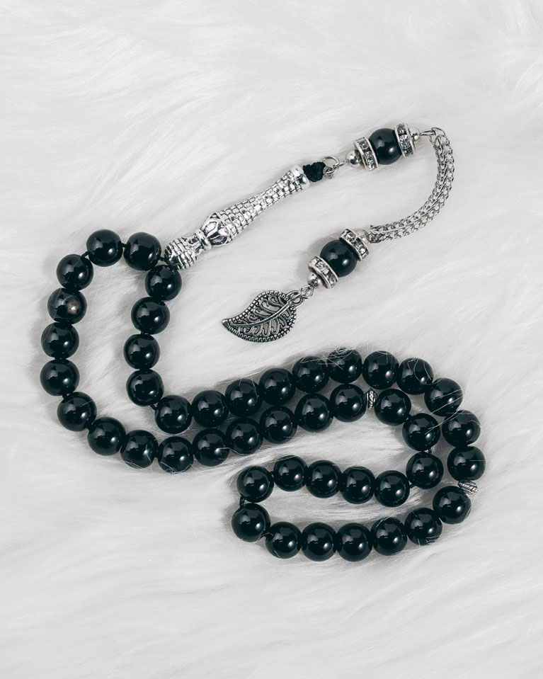 Natural stone rosary SEMROS2818BK
