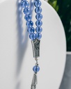 سبحة حجر كريم ازرق شفاف