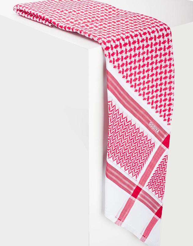 GD01R Godiva Shemagh red