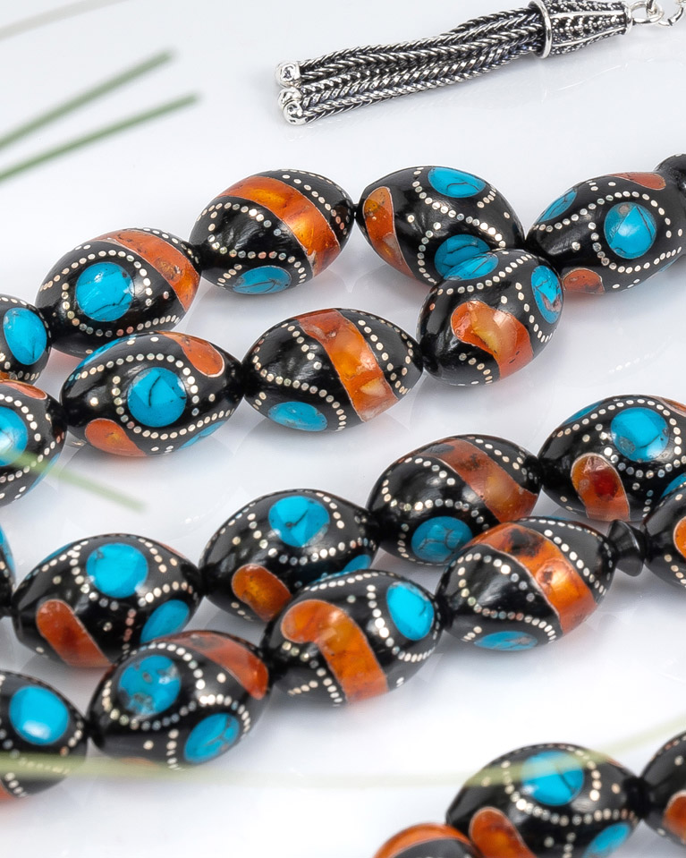 سبحة كوك فيروز وتراب الكهرمان انيقة