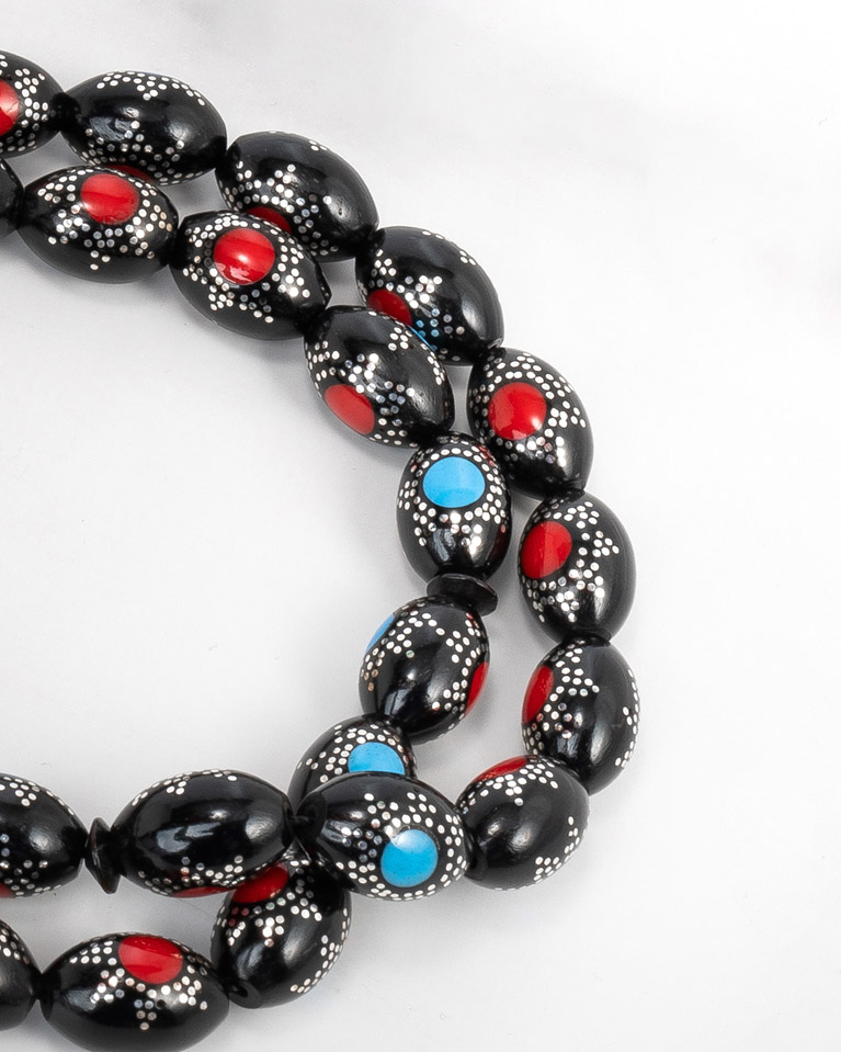 سبحة كوك فيروز ومرجان مطعم بالفضة