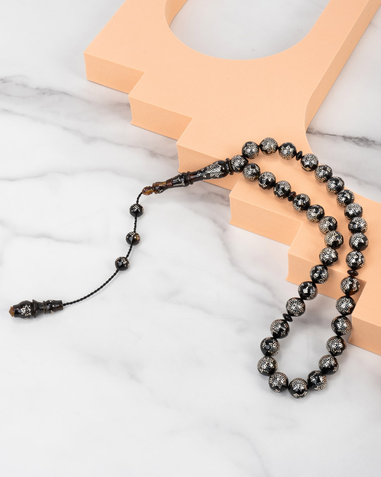 سبحة يسر فاخرة منقوش بفضة