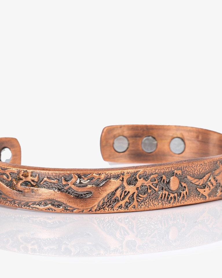 سوار معصم رجالي نحاسي مزخرف