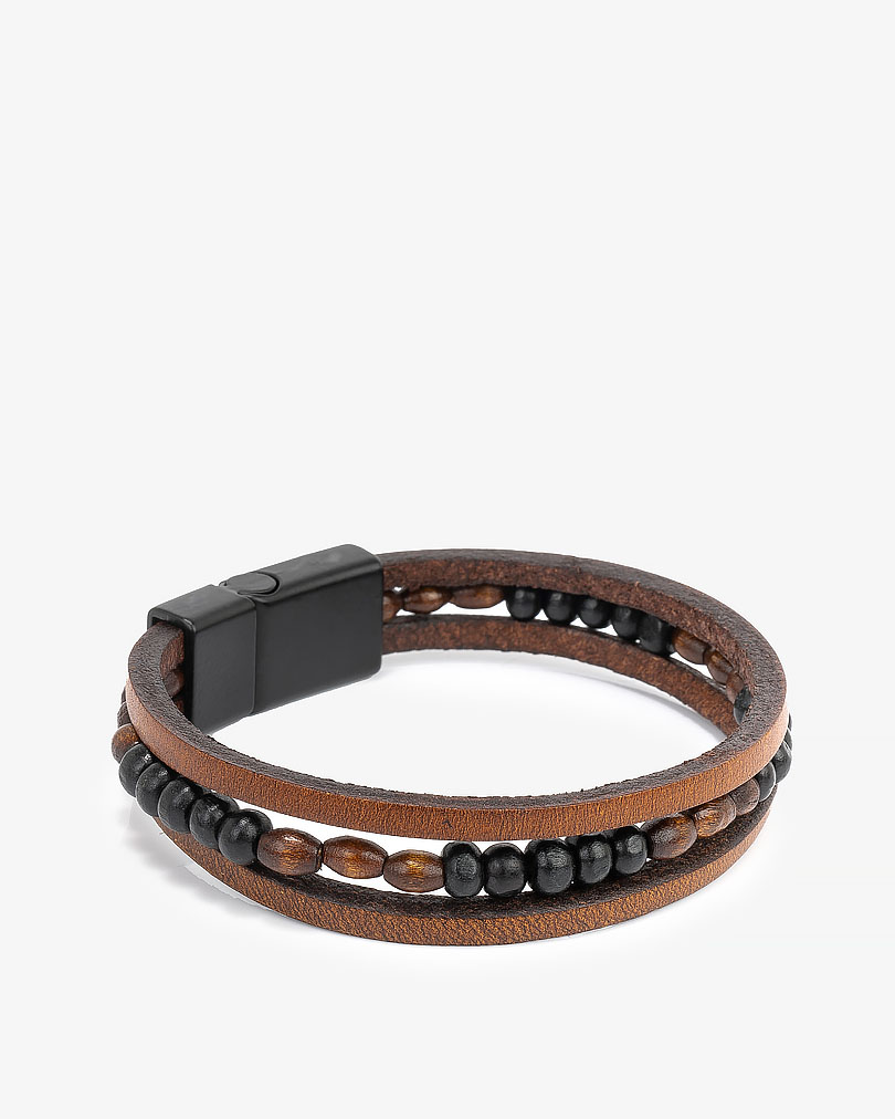 Hand bracelet brown for a man BRA702BN