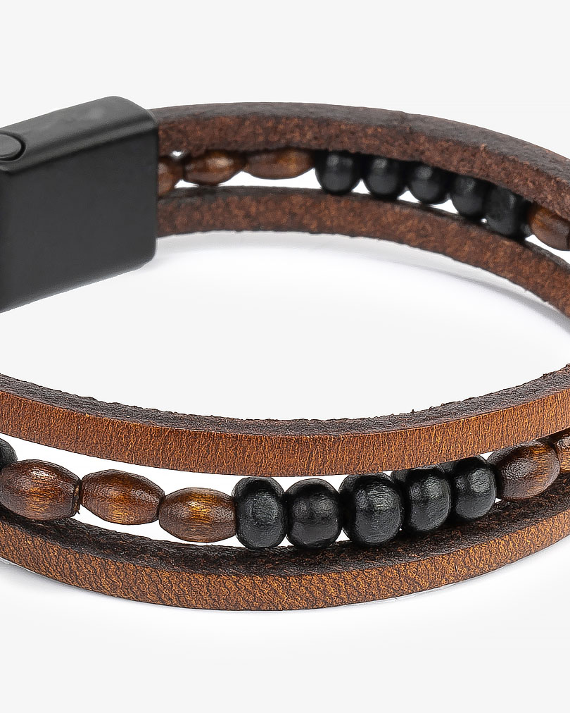 Hand bracelet brown for a man BRA702BN