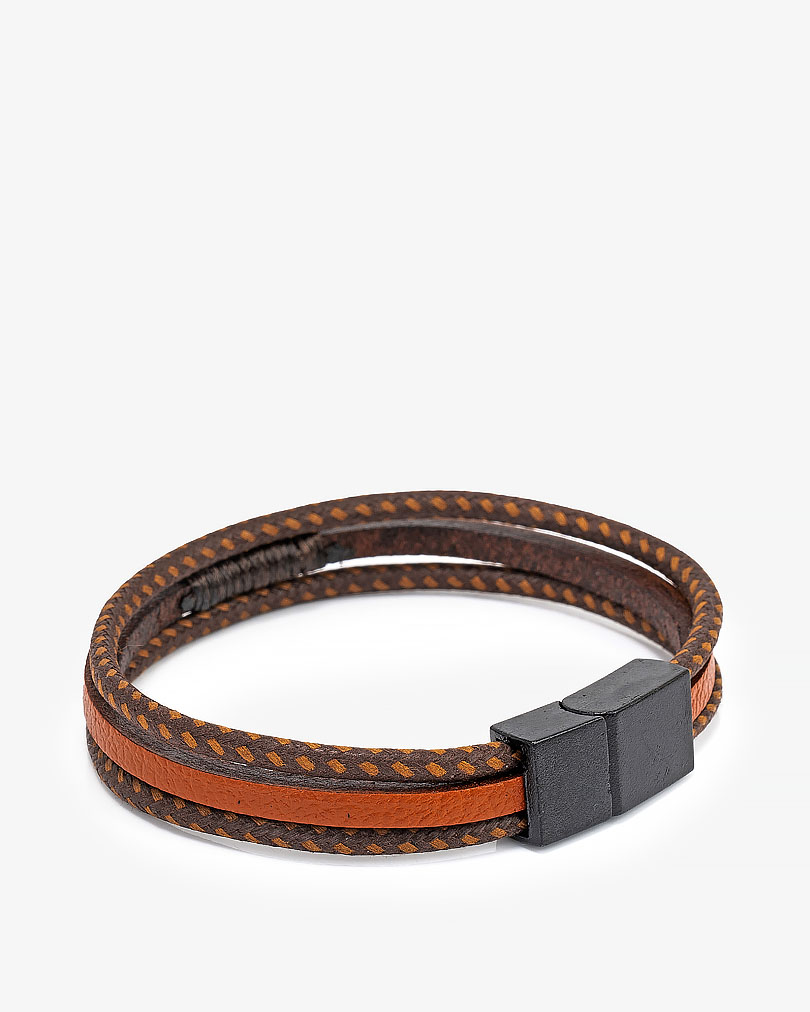Hand bracelet brown for a man BRA703BN