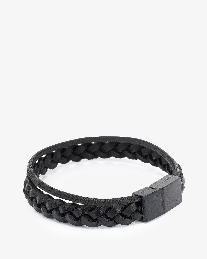 Hand bracelet black for a man BRA704BK