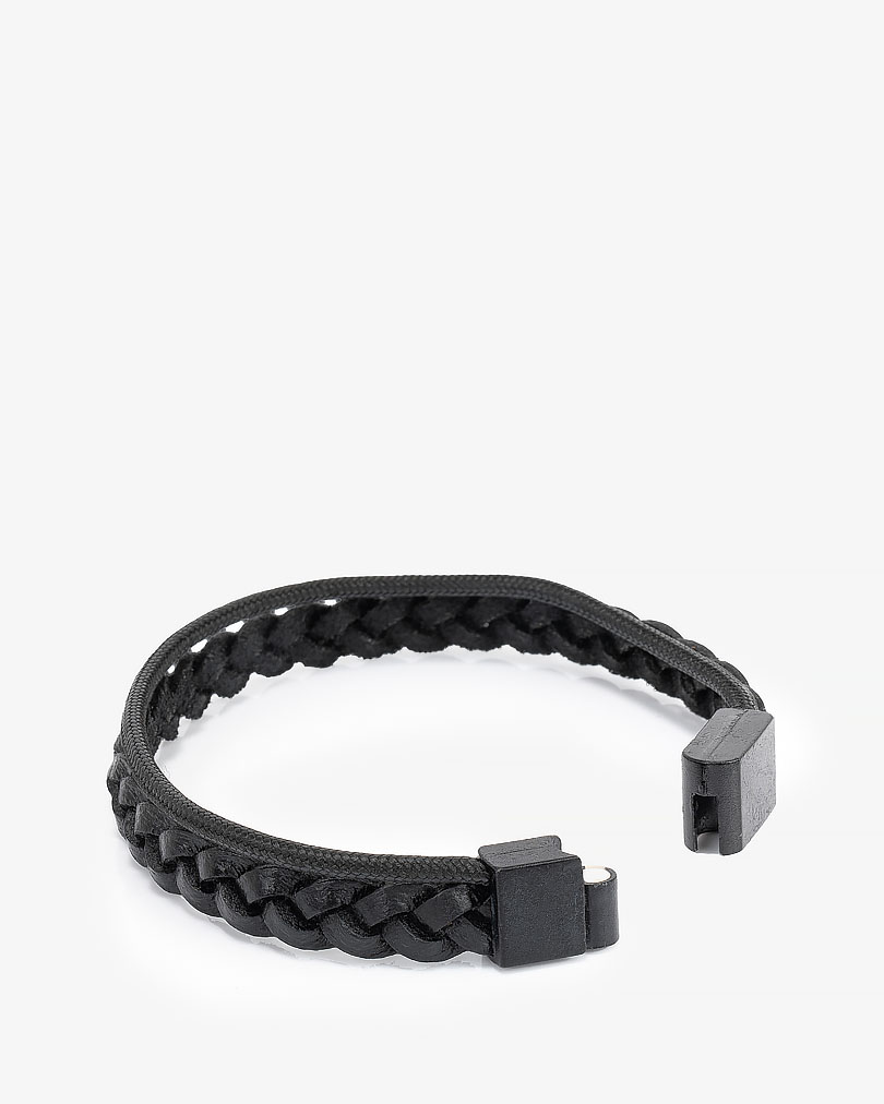 Hand bracelet black for a man BRA704BK